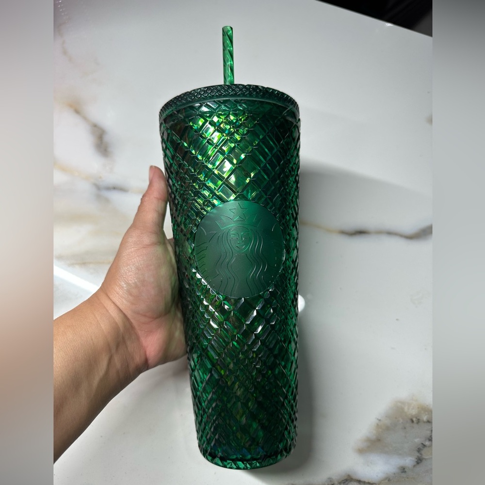 Starbucks Emerald Green Tumbler with Straw